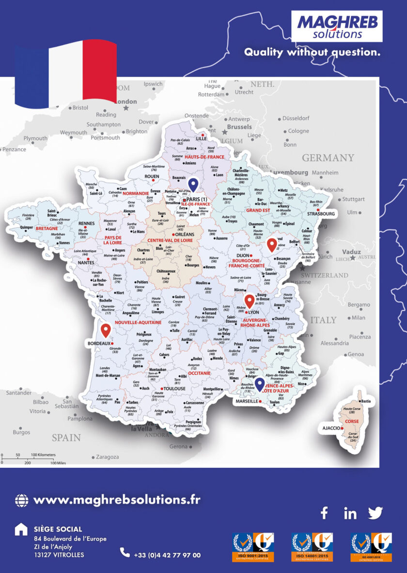 Nos cartes | France, Maroc, Tunisie | Maghreb Solutions